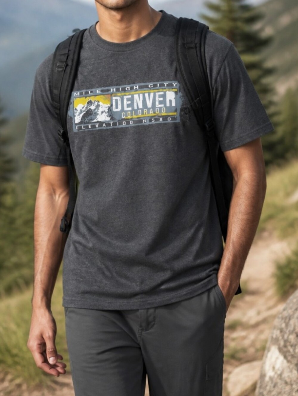 Denver Colorado Shirt Mens Size Large gray